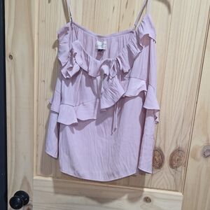 Universal Thread Light Pink Ruffled Camisole